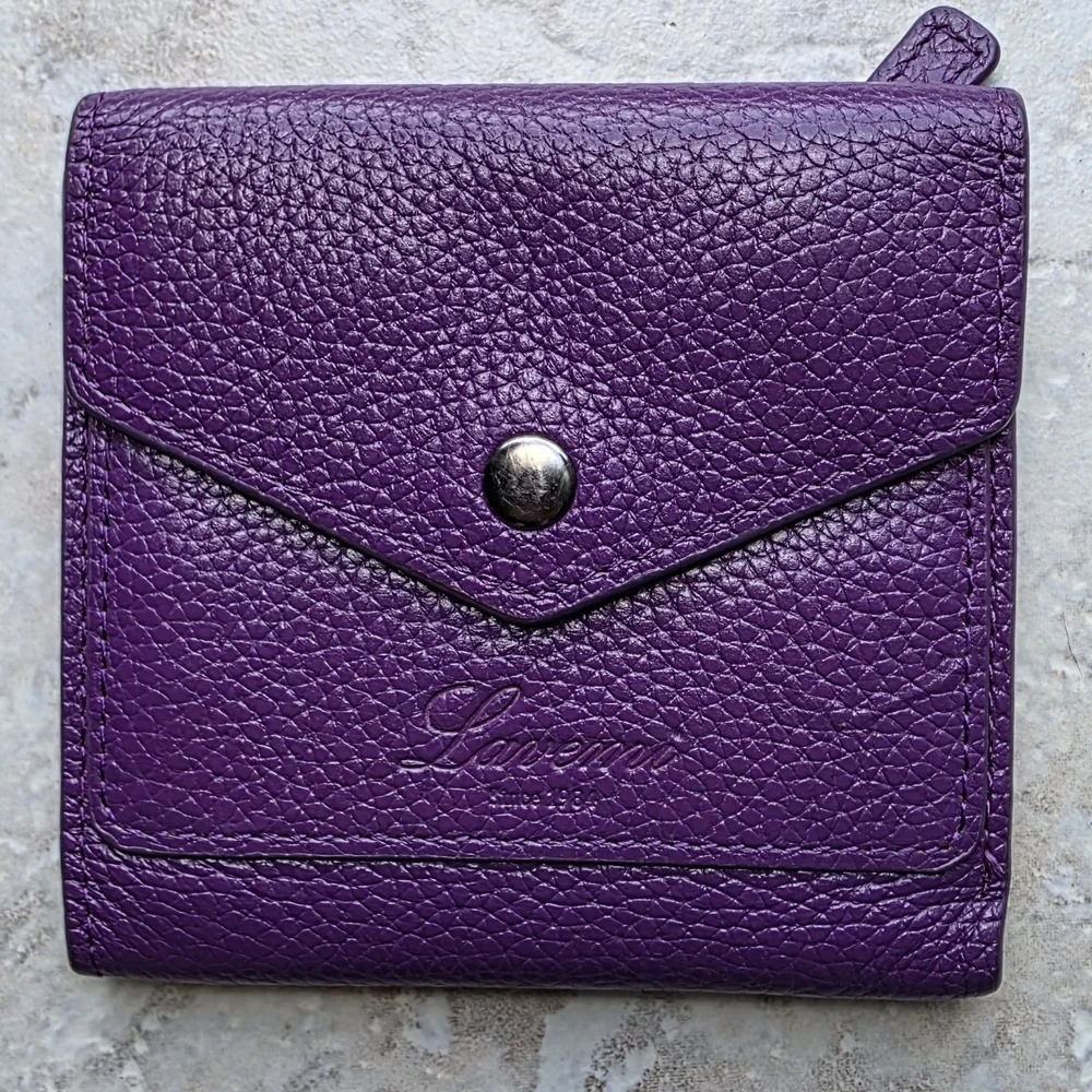 Lavemi RFID Purple Leather Wallet for Women TRIFOLD SKINNY PRETTY COLOR - Picture 3 of 9